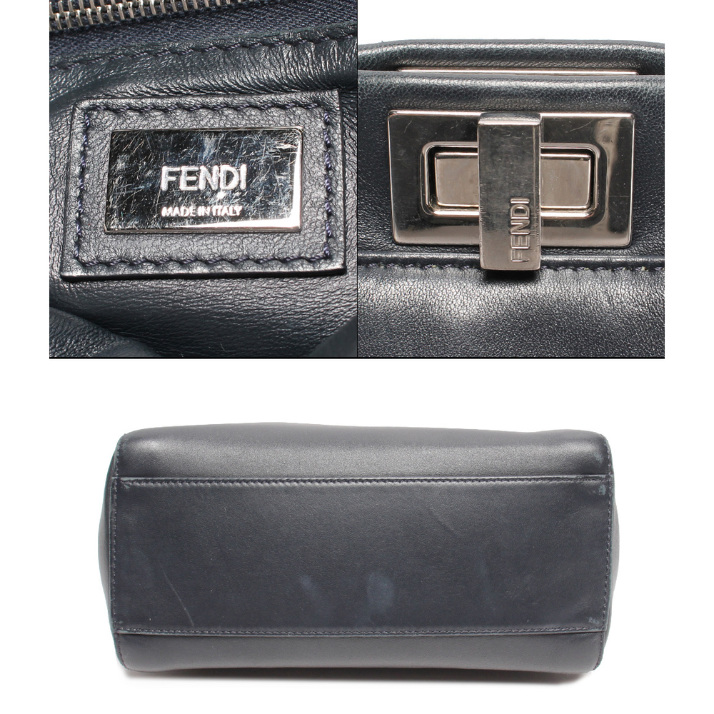 Fendi Peekaboo Mini Python Leather Shoulder Bag B… - image 5